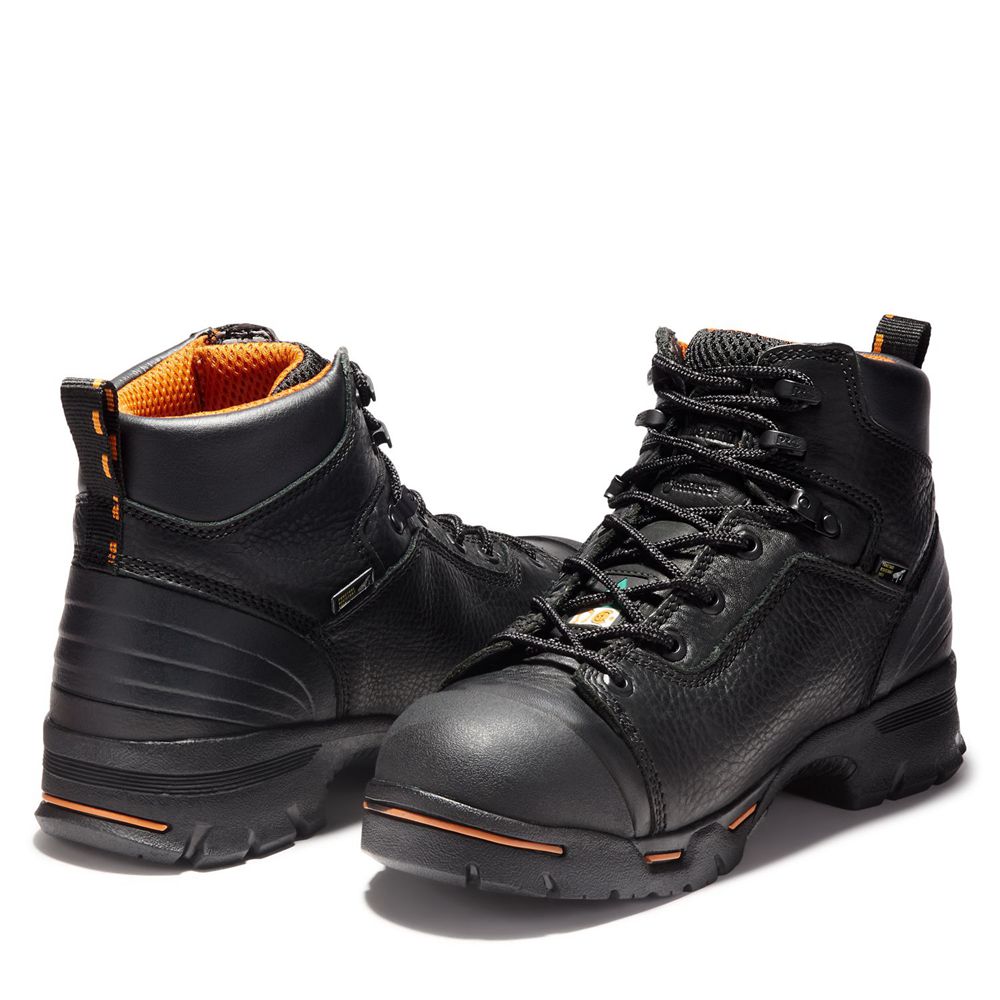 Bocanci De Muncă Timberland Barbati Negrii - Pro® Endurance 6\" Steel Toe - Romania - EQHZWL594